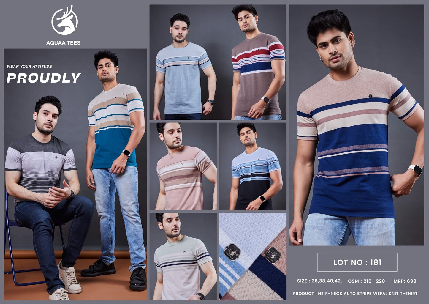 Gsm 210-220 Vol 181 Aquaa Tees Knit Mens Tshirts Wholesale Price
