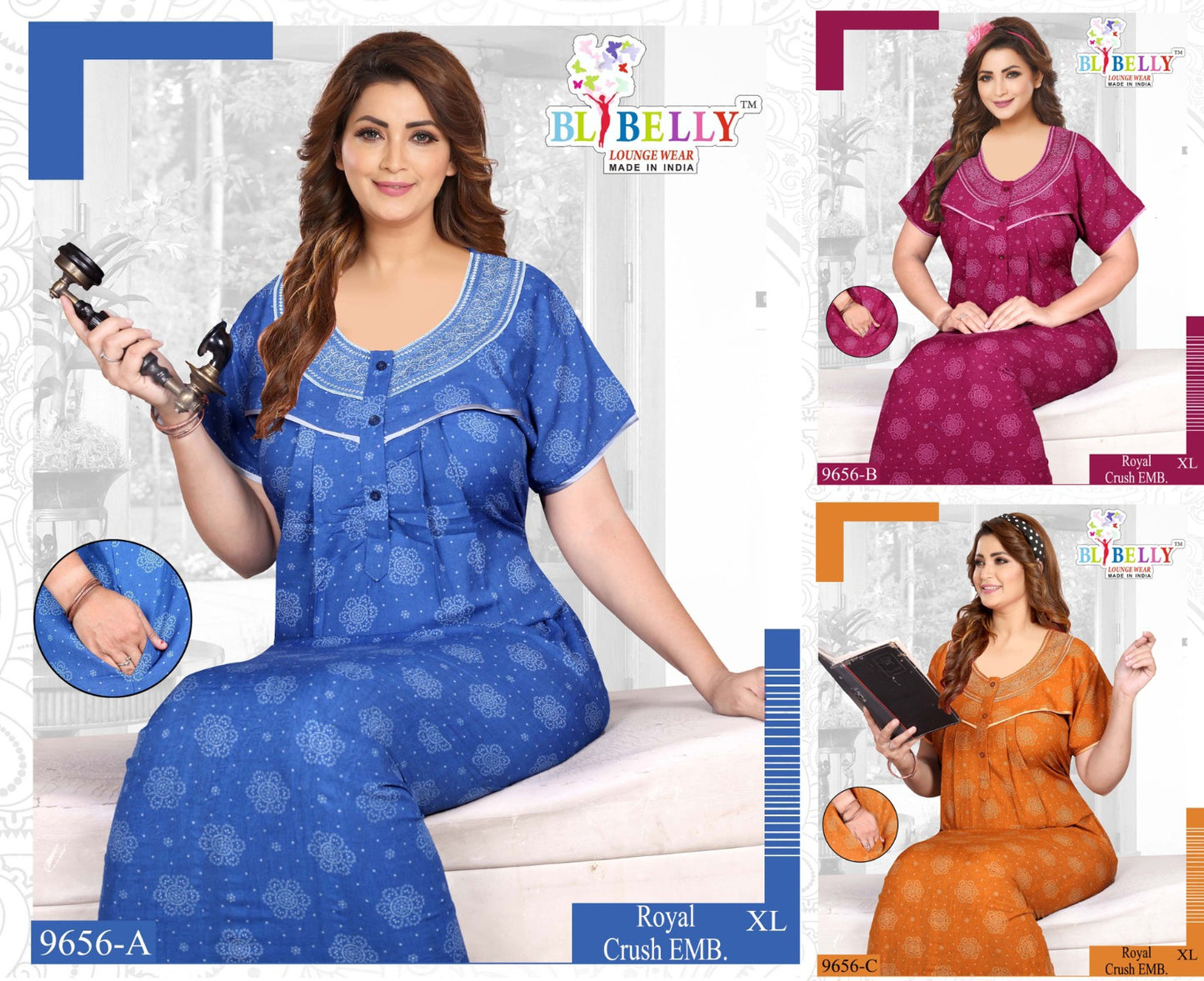 Royal Belly Pv Night Gowns Supplier
