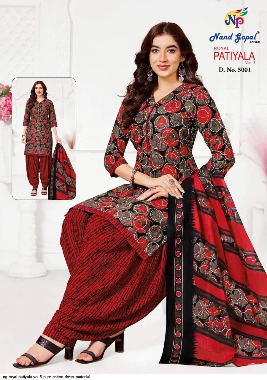 Royal Patiyala Vol 5 Nandgopal Cotton Dress Material Wholesaler Ahmedabad