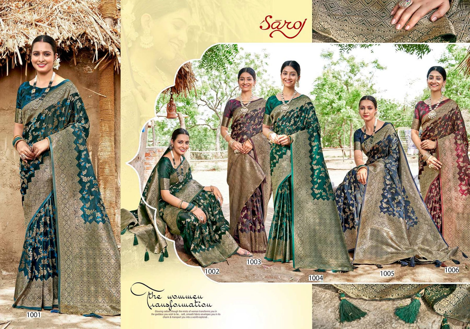 Royal Queen Vol Saroj Satin Silk Sarees Wholesaler India