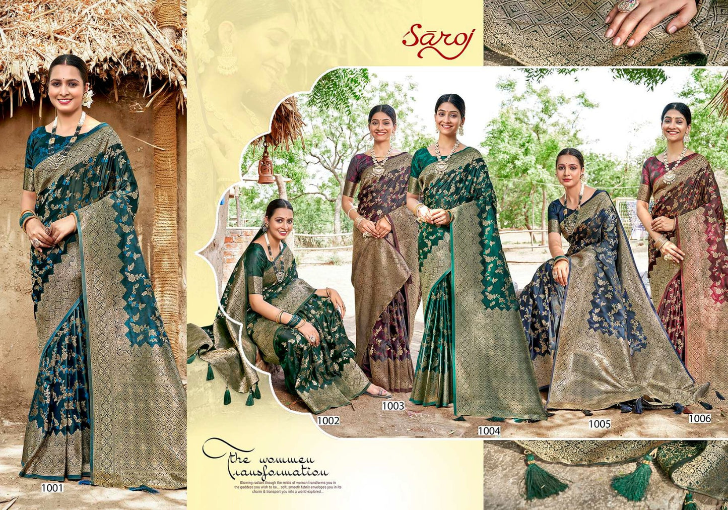 Royal Queen Vol 9 Saroj Satin Silk Sarees Wholesaler India