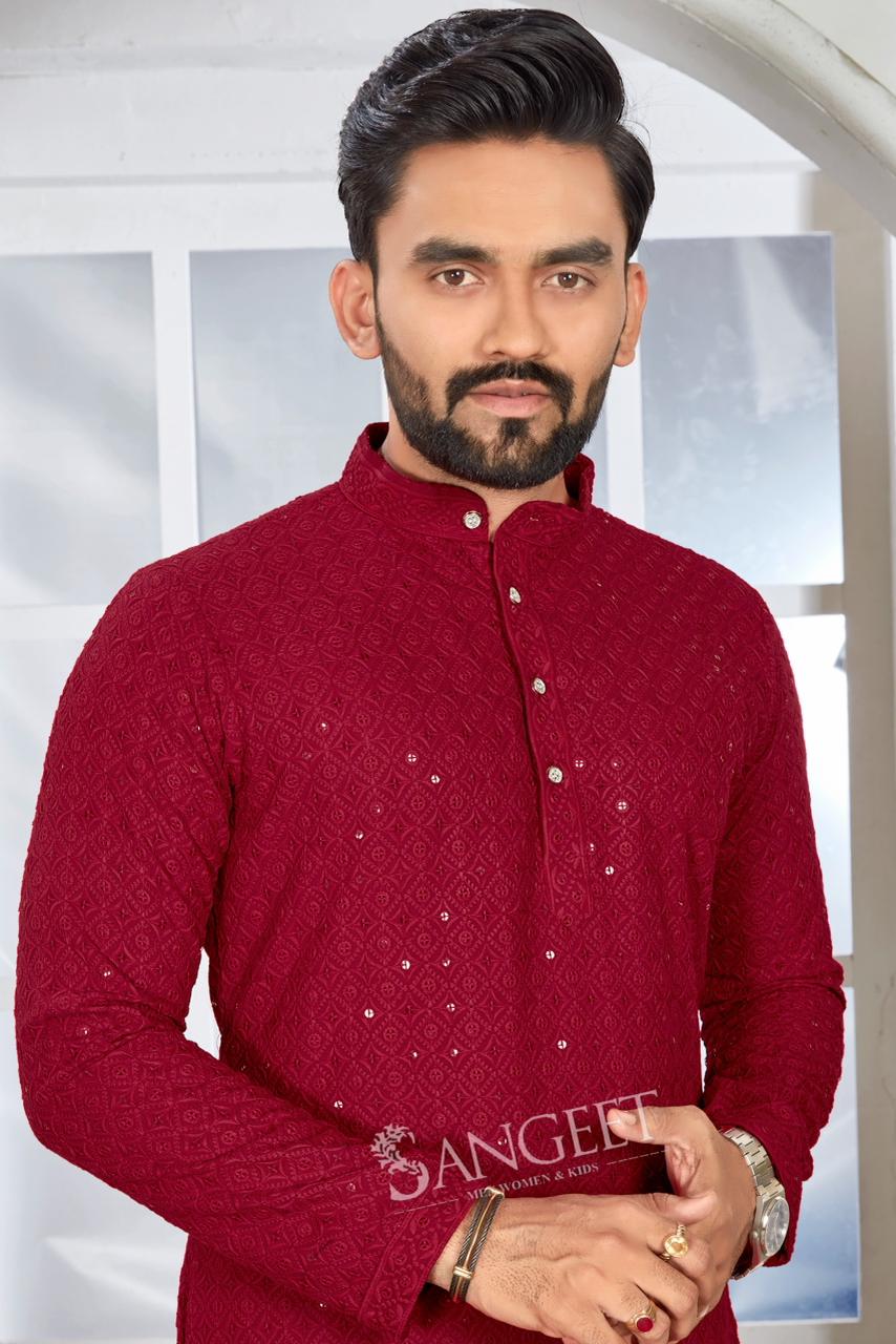 Royal Sifli Long Sangeet Rayon Mens Kurta Manufacturer Ahmedabad