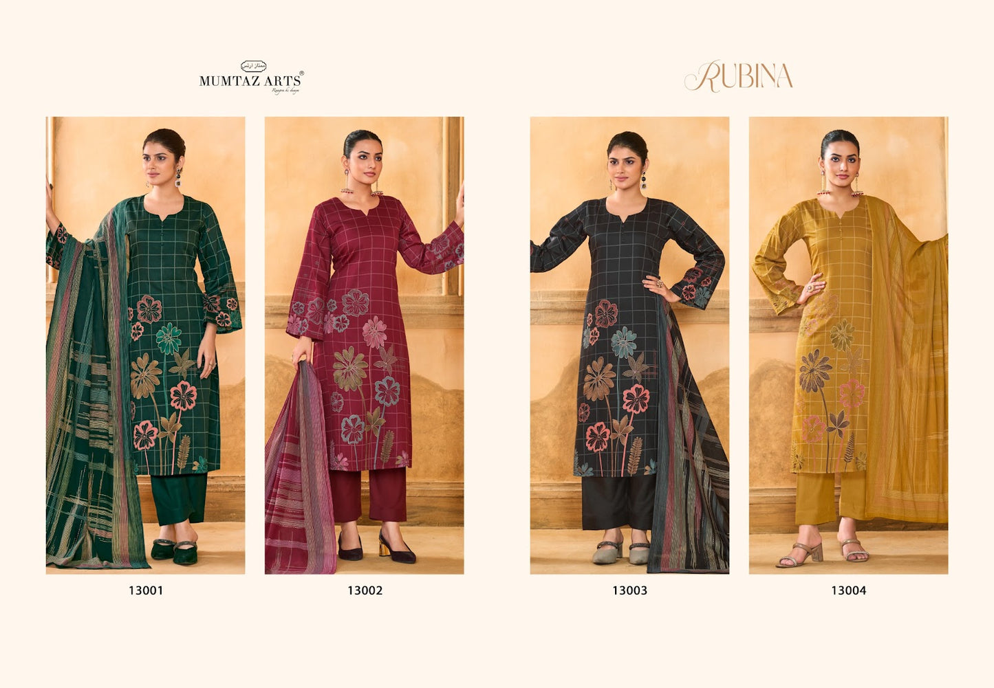 Rubina Mumtaz Arts Jam Silk Karachi Salwar Suits Manufacturer