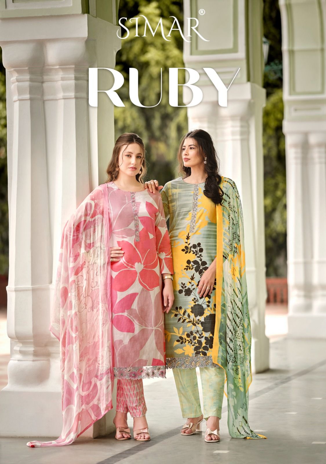 Ruby Simar Lawn Cotton Pant Style Suits