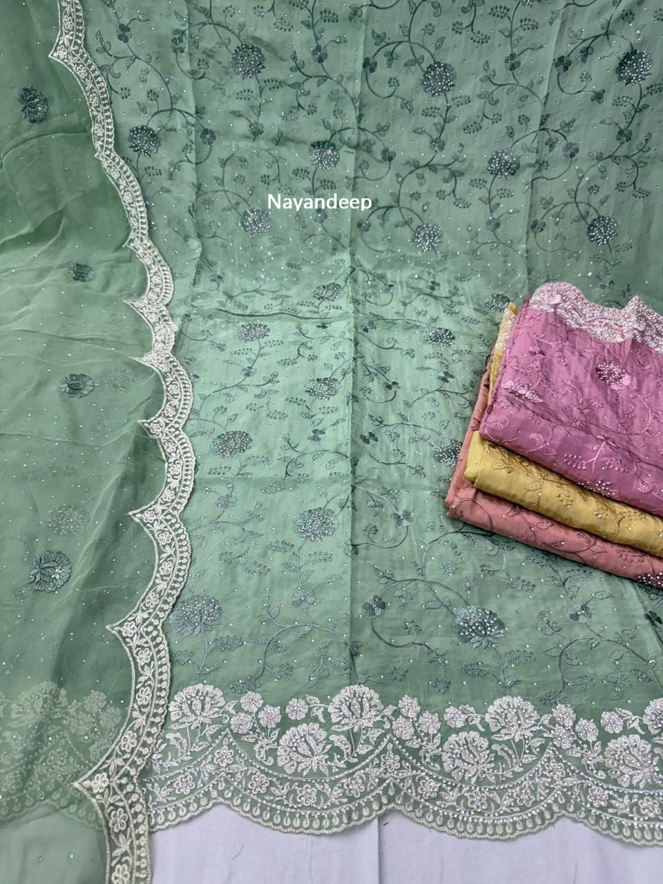 Ruchi Nayandeep Viscose Organza Salwar Suits Wholesale