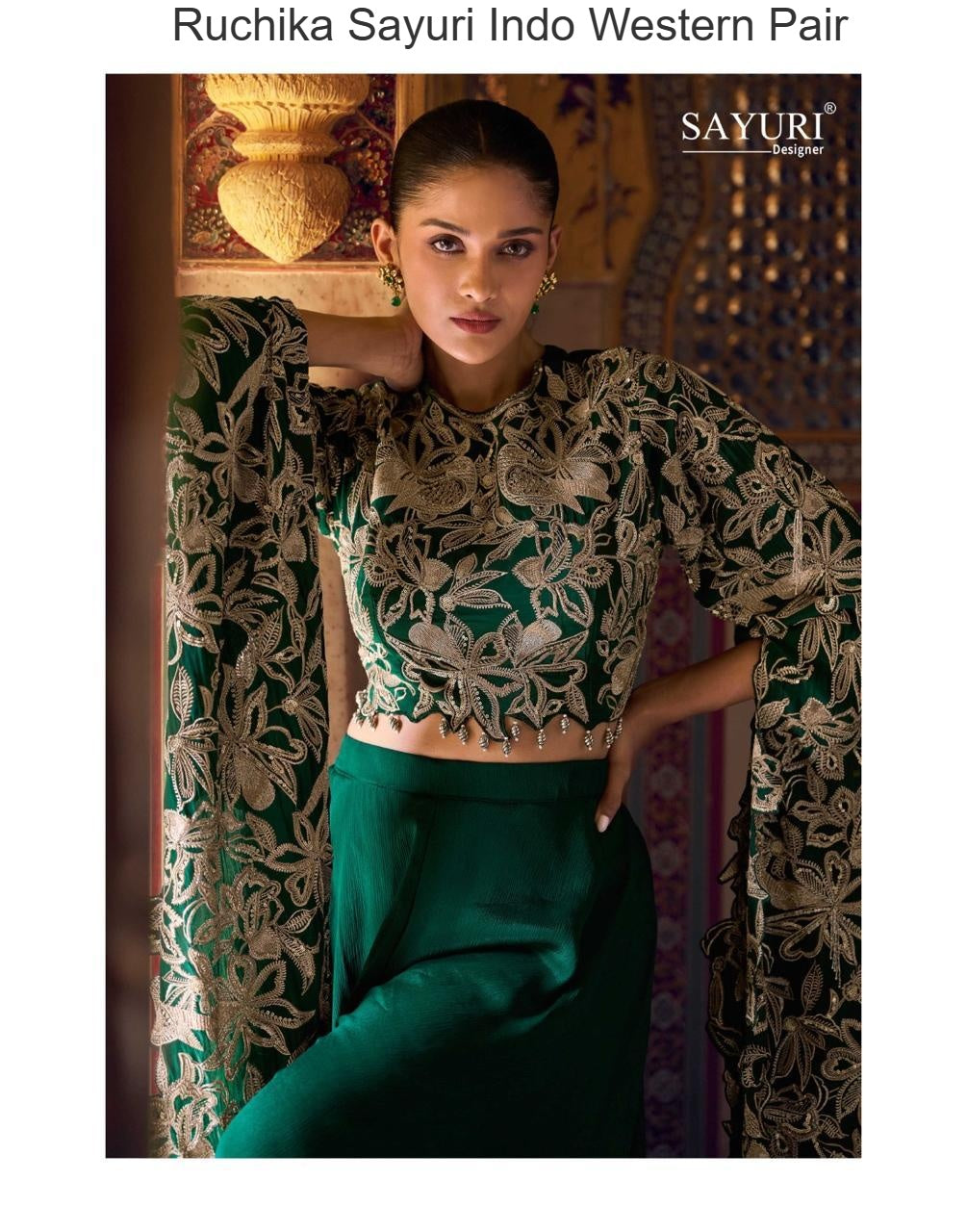 Ruchika Sayuri Chinon Silk Indo Western Pair Manufacturer Gujarat