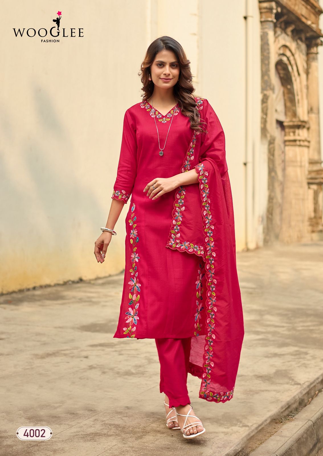 Rudrika Wooglee Viscose Weaving Readymade Pant Style Suits Supplier