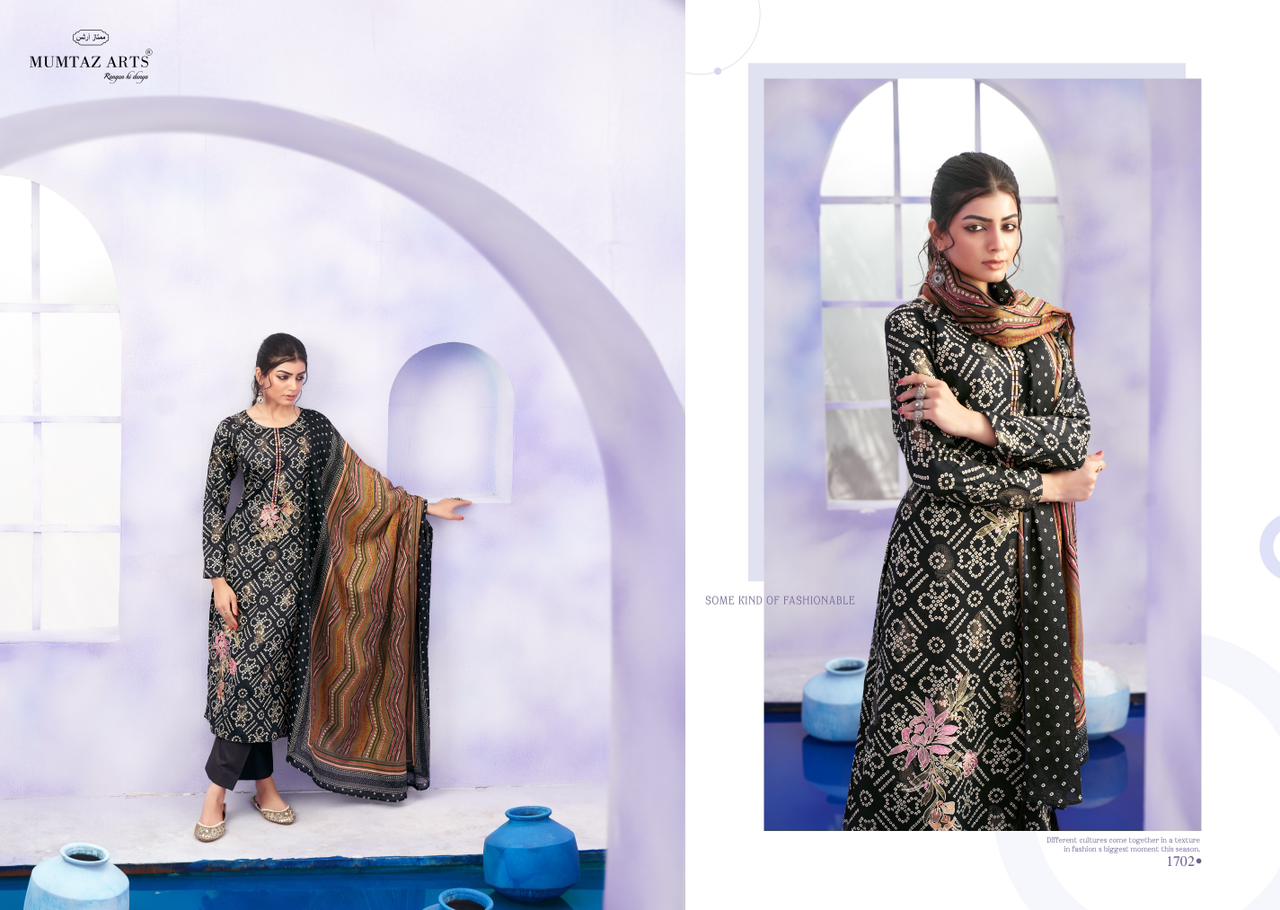 Ruhani Mumtaz Arts Jaam Satin Pant Style Suits