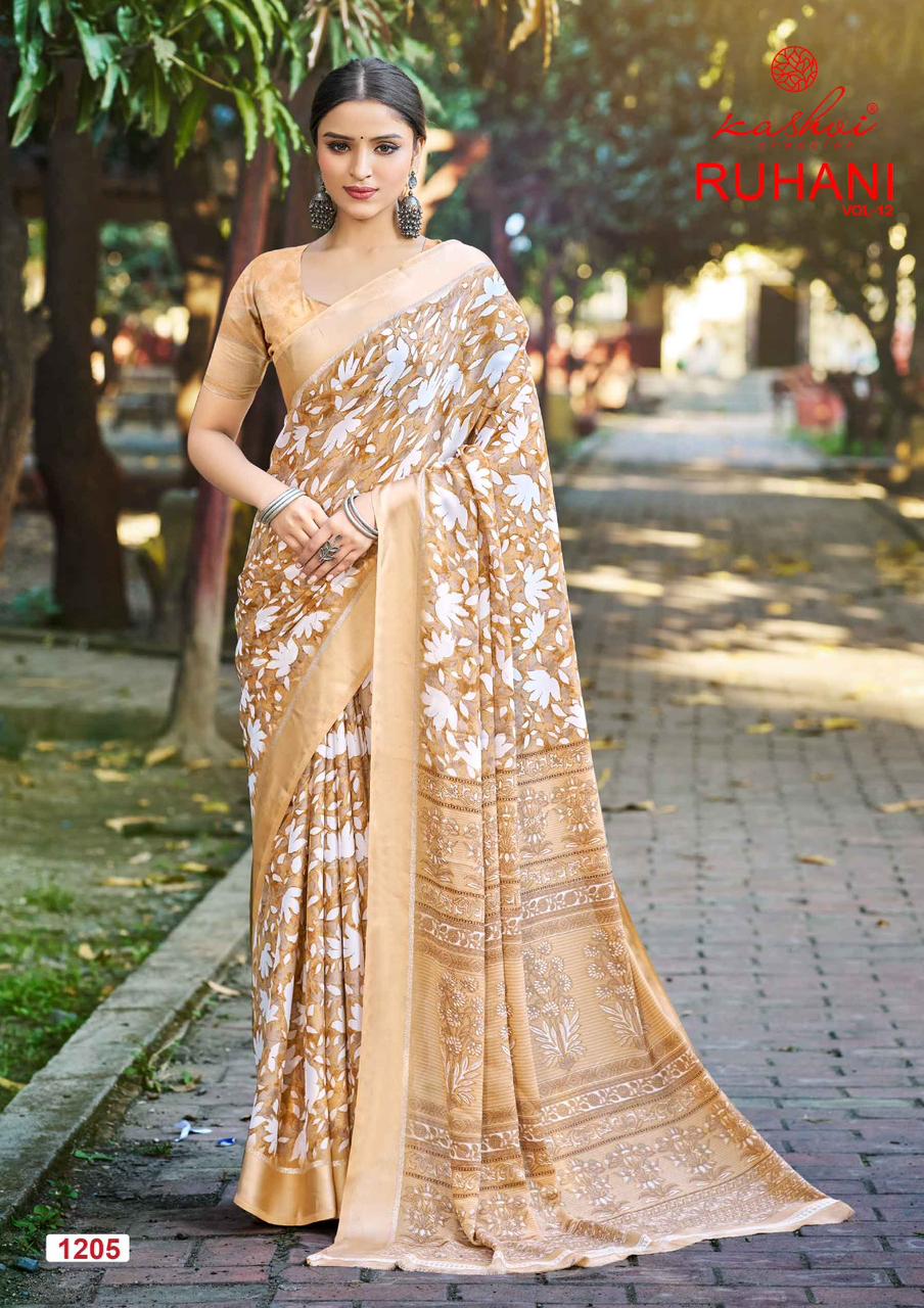 Ruhani Vol 12 Kashvi Creation Dull Moss Sarees Exporter