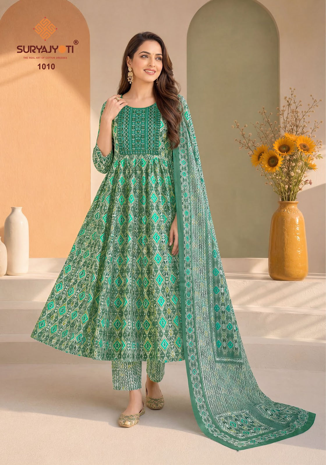 Ruhani Vol 1 Suryajyoti Rayon Readymade Anarkali Suits Manufacturer Gujarat