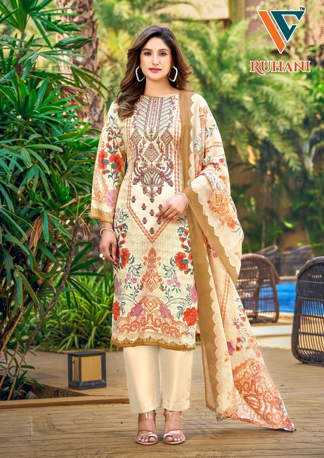 Ruhani Vol 34 Vandana Creation Cotton Karachi Salwar Suits Wholesaler India