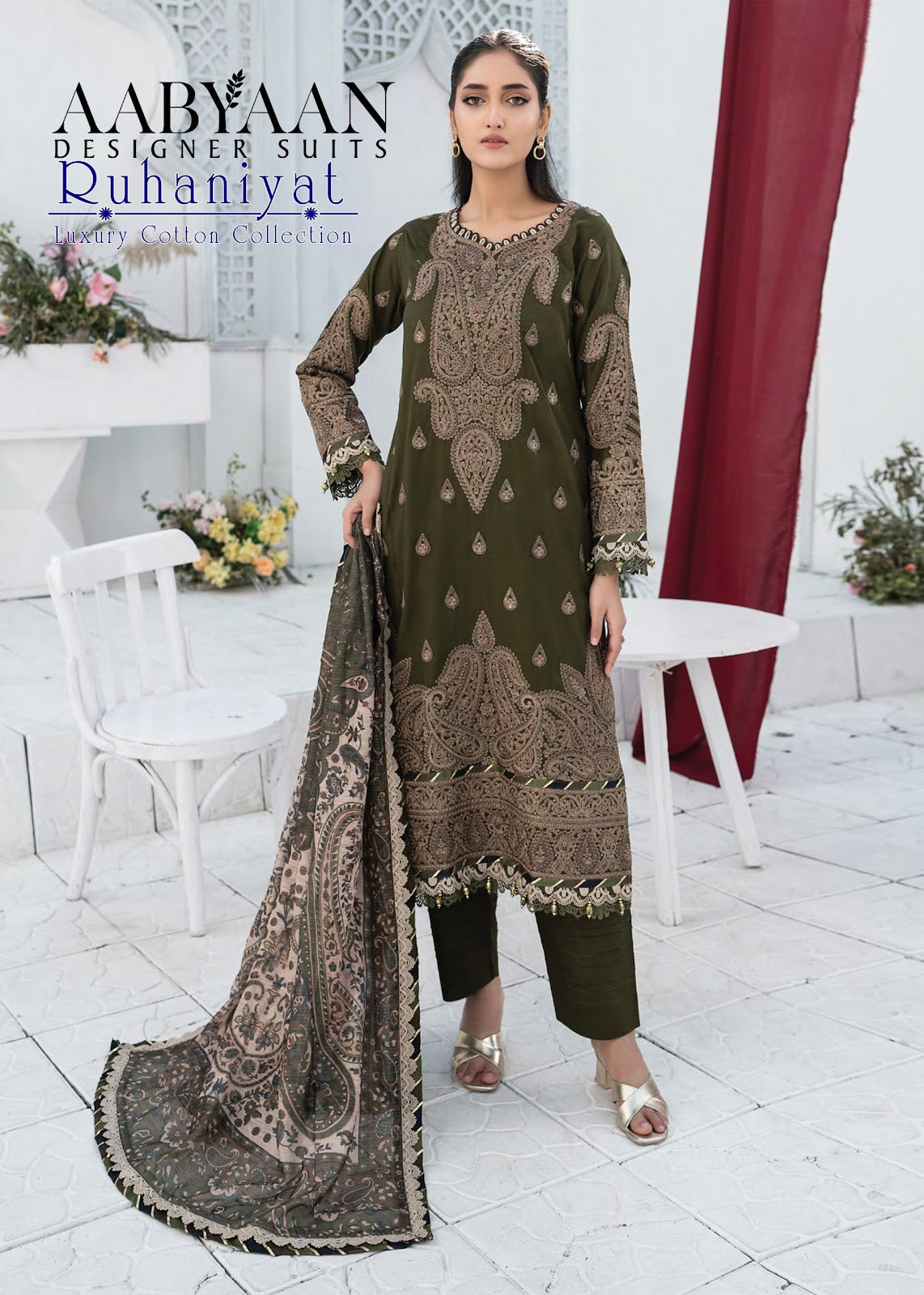 Ruhaniyat Vol 12 Aabyaan Mix Cotton Karachi Salwar Suits Supplier Gujarat