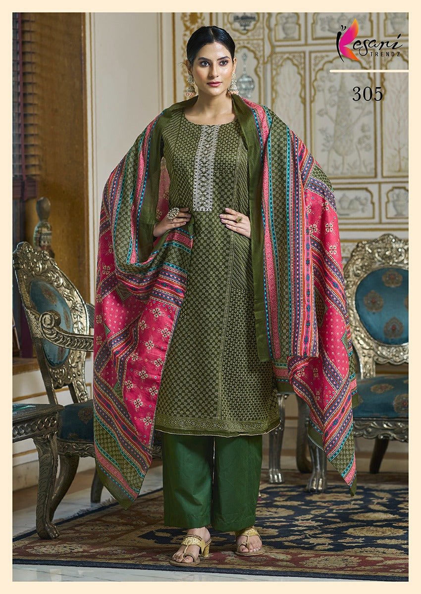Ruhi Kesari Trendz Jaam Karachi Salwar Suits Wholesale Price
