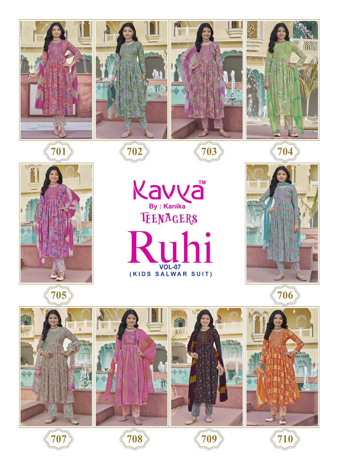 Ruhi Vol 7 Kavya Capsule Girls Readymade Pant Suits Manufacturer India