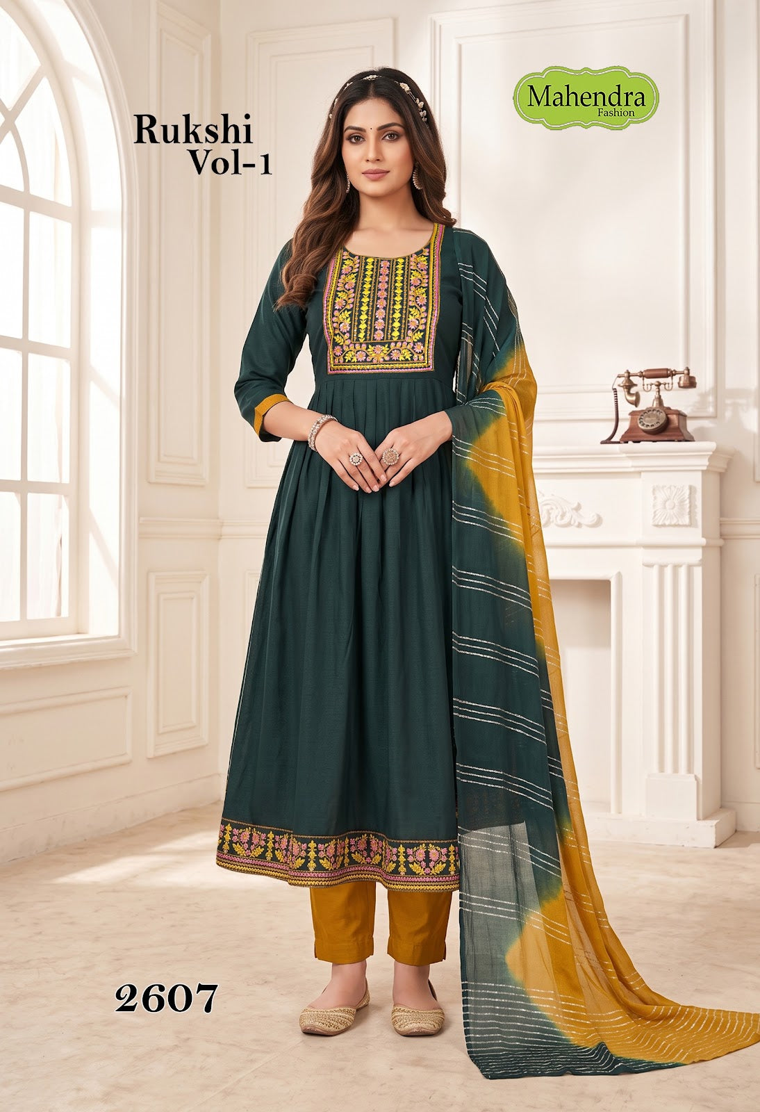 Rukshi Vol 1 Mahendra Fashion Vatican Readymade Anarkali Suits Wholesaler India