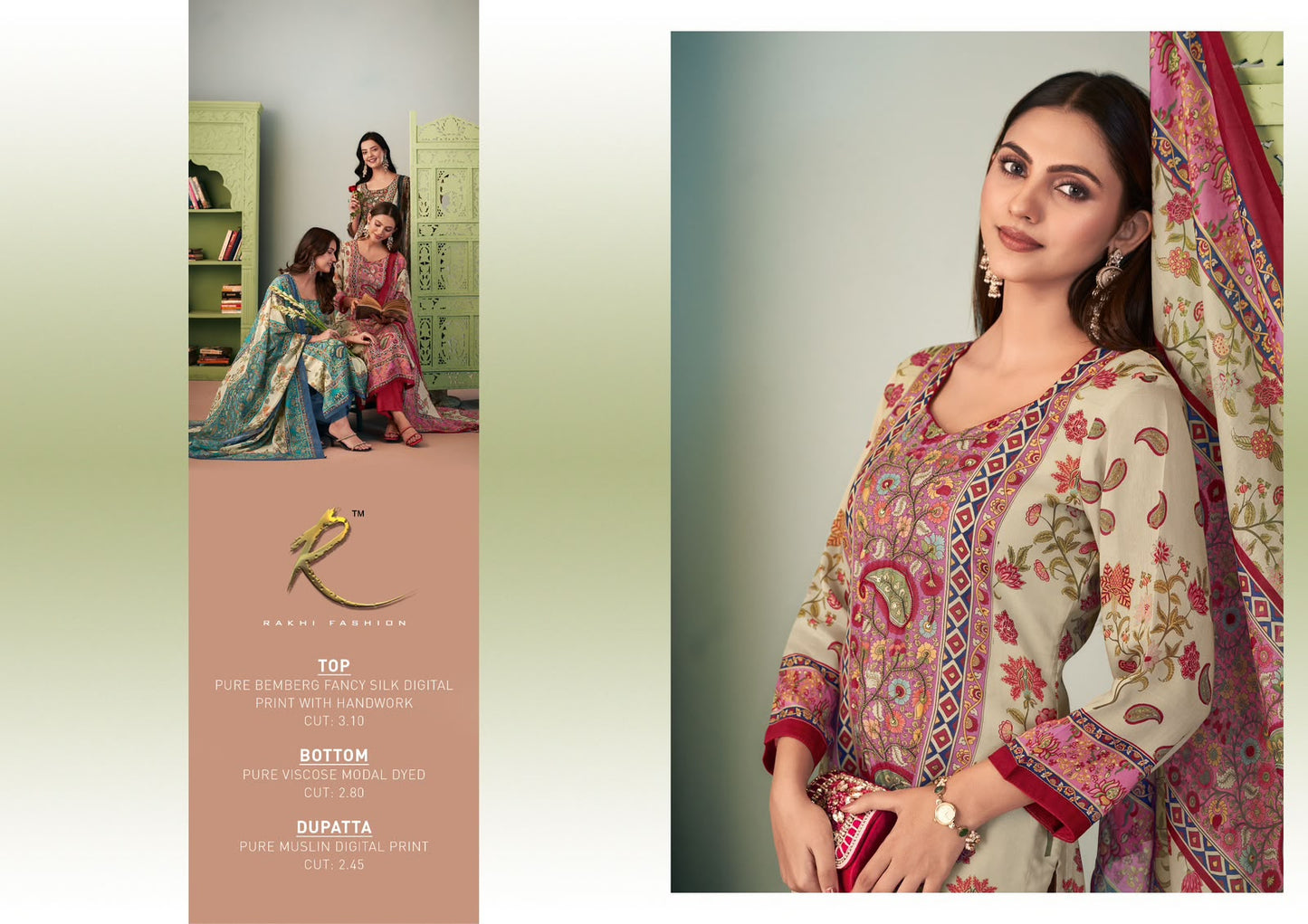 Rumaani Rakhi Fashion Bemberg Pant Style Suits Manufacturer