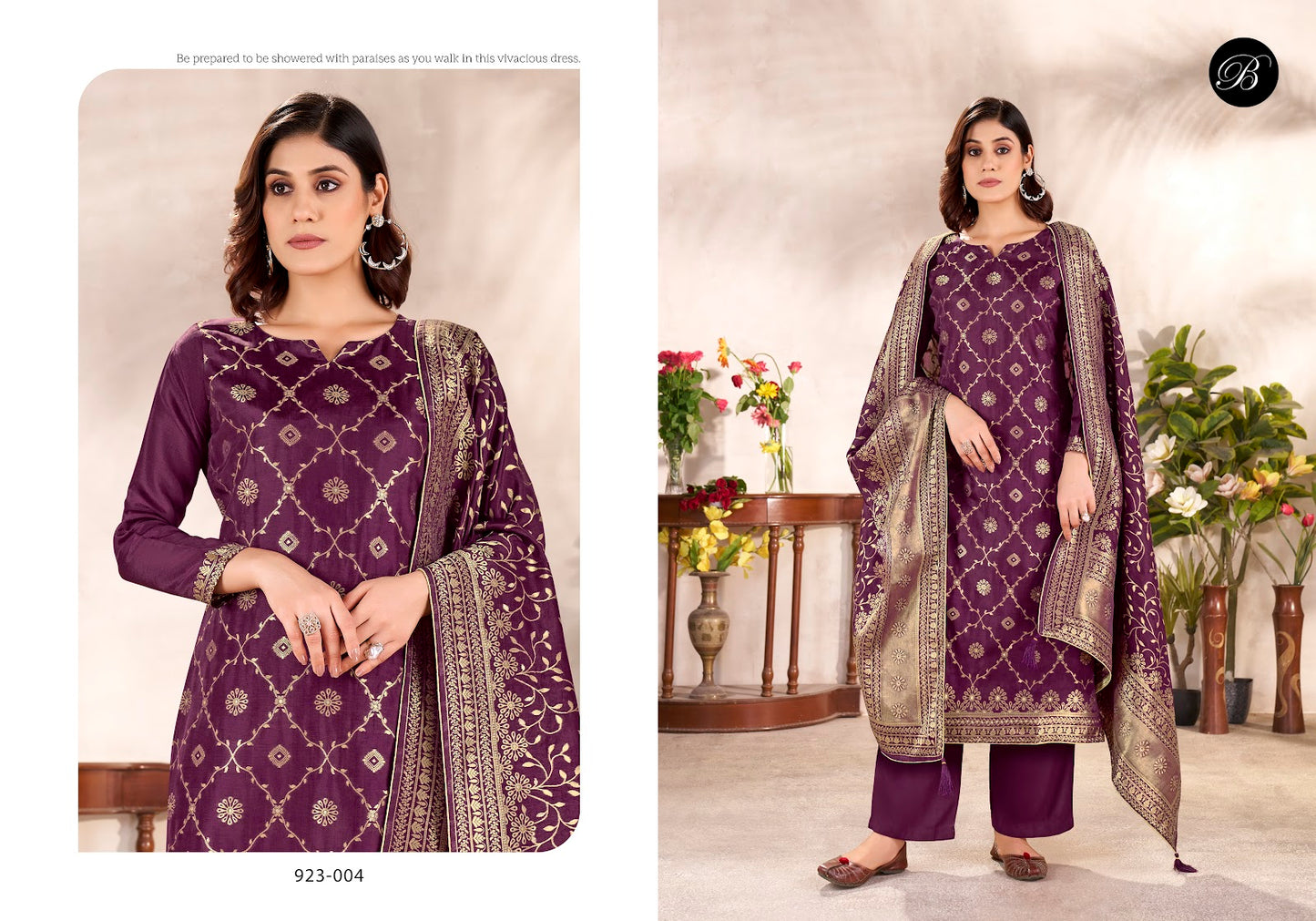 Rumi Belliza Designer Studio Dola Silk Karachi Salwar Suits Exporter Ahmedabad