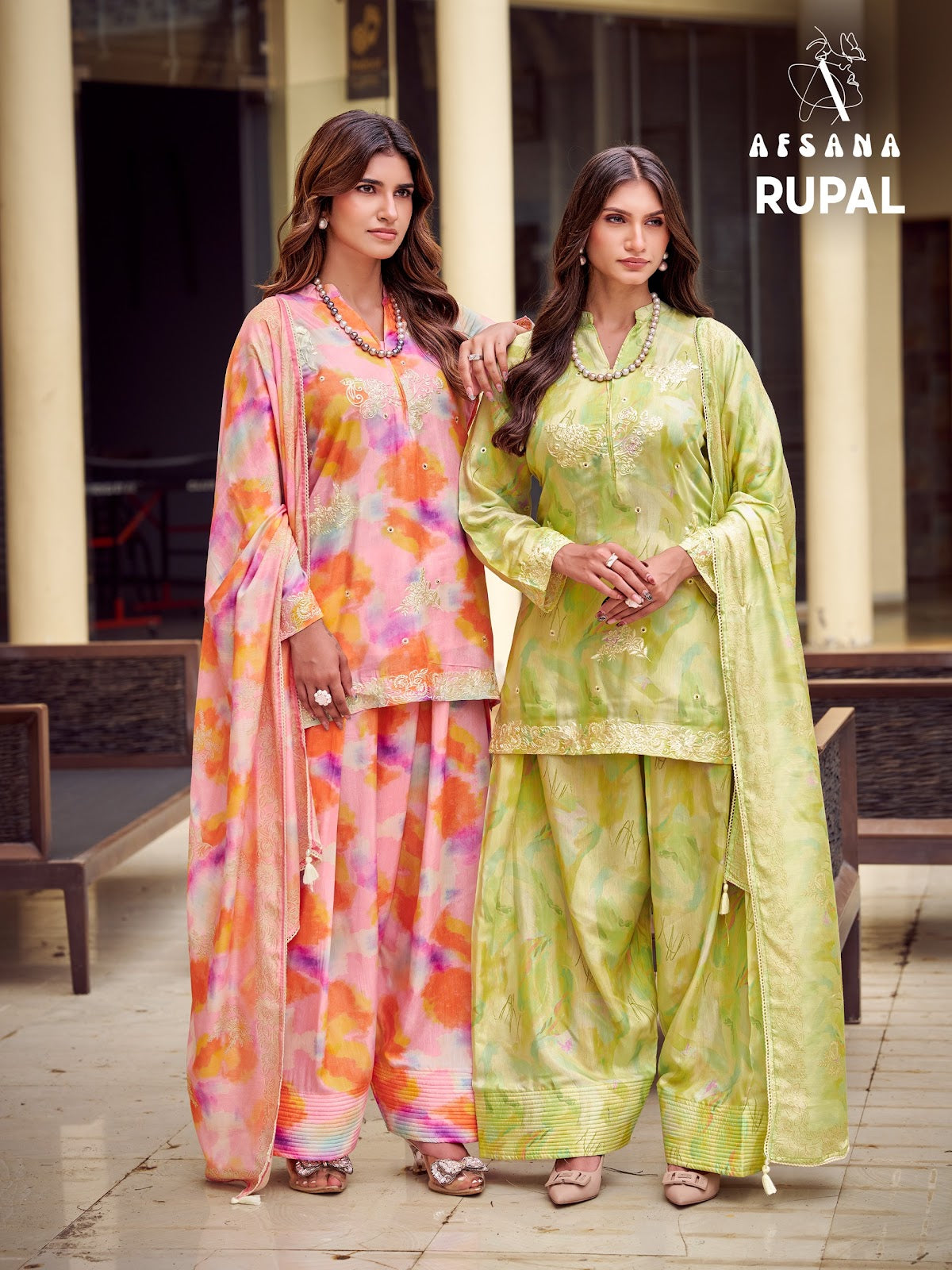 Rupal Afsana Bemberg Muslin Pakistani Readymade Suits Wholesale