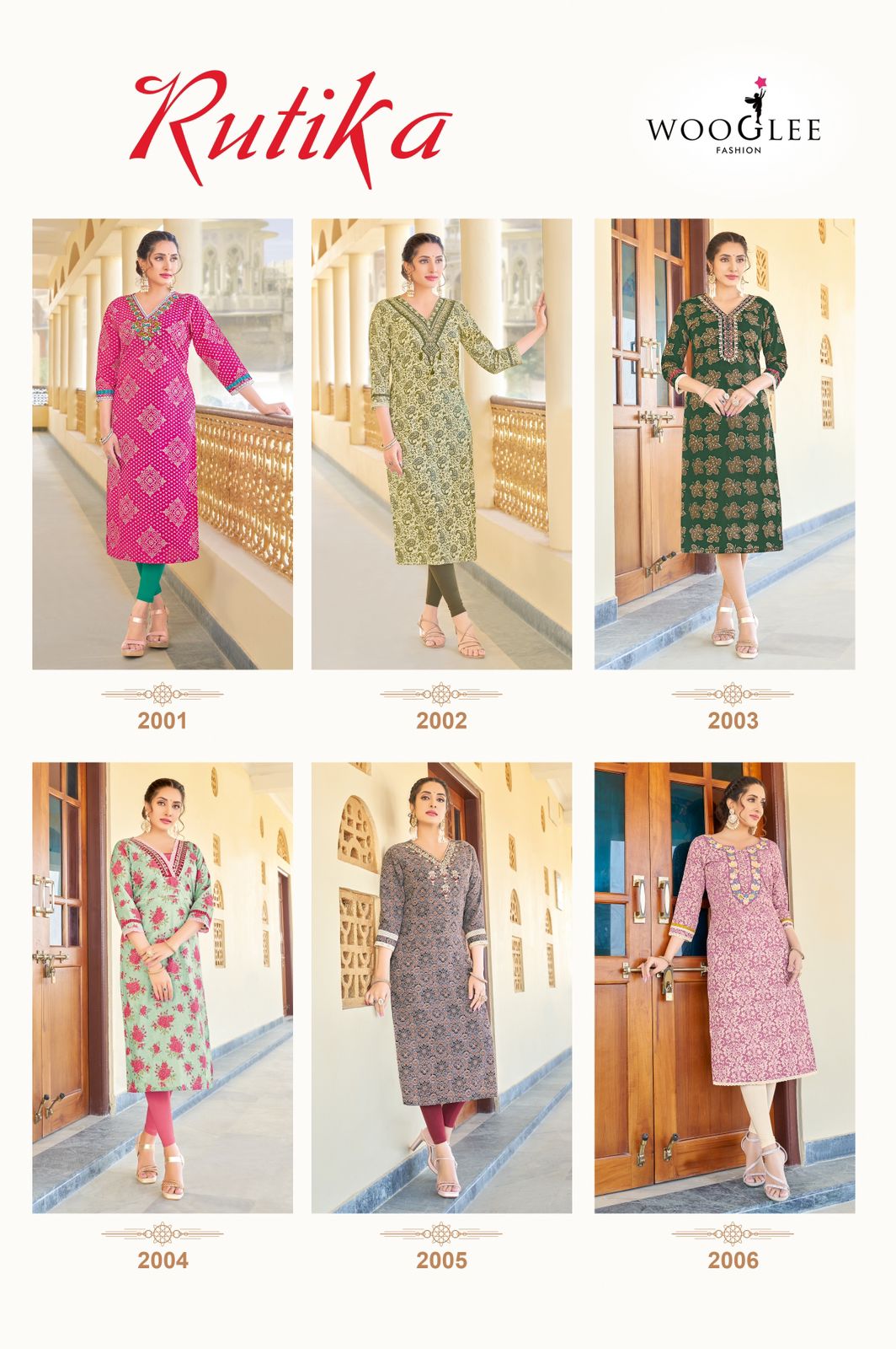 Rutika Wooglee Rayon Long Straight Kurti
