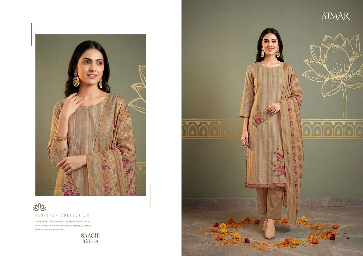 Saachi Simar Viscose Muslin Pant Style Suits Supplier India