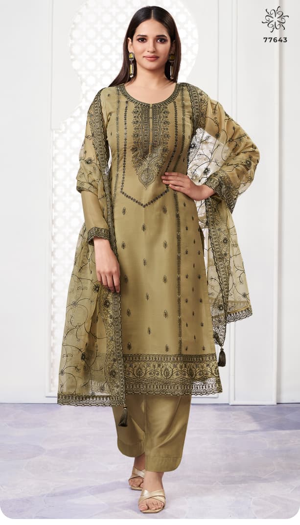 Saahi Kuleesh Vinay Fashion Llp Organza Pant Style Suits Supplier