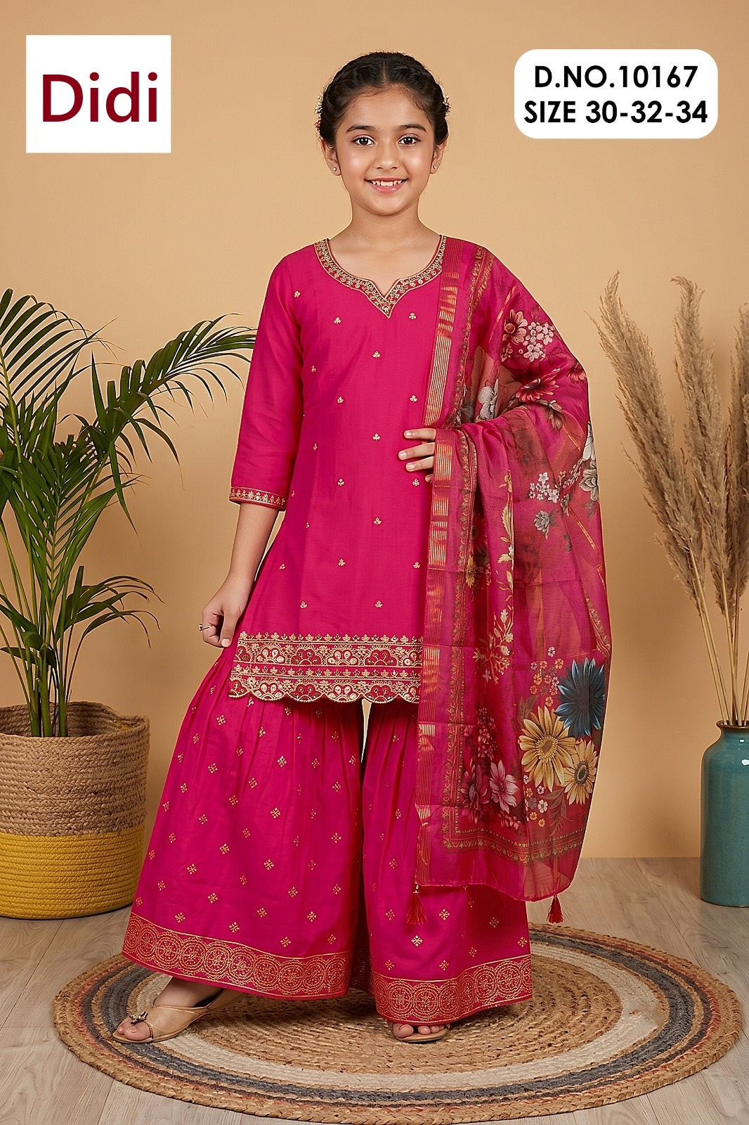 Saanjali 2 Dn 10167 Didi Rayon Girls Readymade Sharara Suits Supplier Gujarat