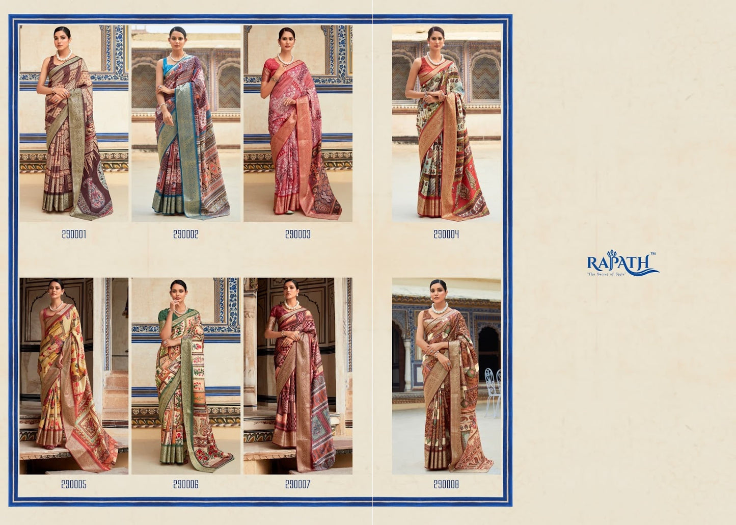 Saaria Silk 290001-290008 Rajpath Dola Silk Sarees Wholesaler Ahmedabad