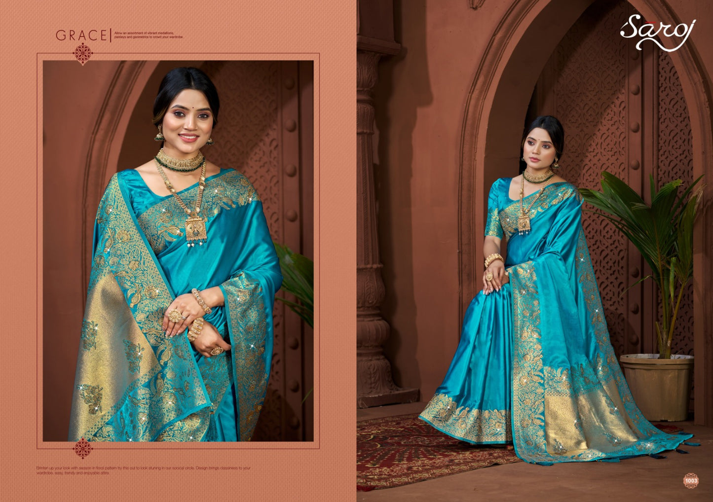 Saarina Satin Saroski Vol 1 Saroj Sarees Exporter India