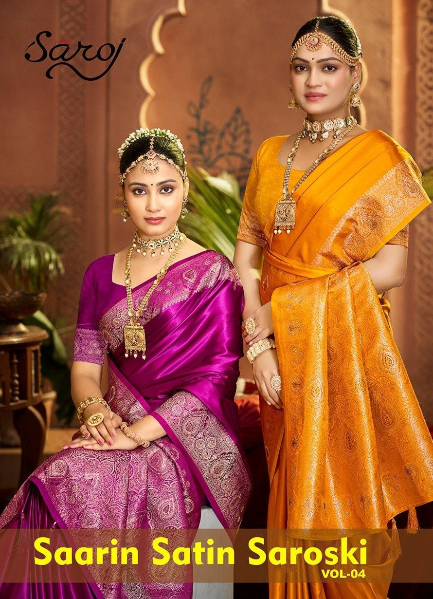 Saarina Satin Saroski Vol 4 Saroj Sarees Manufacturer Gujarat
