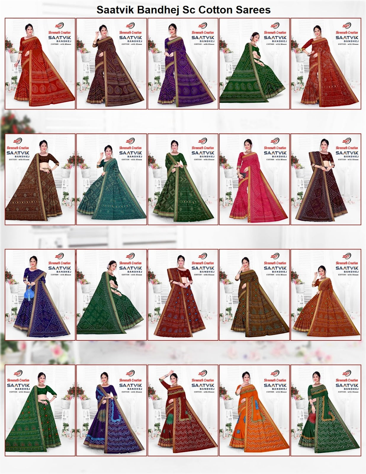 Saatvik Bandhej Sc Cotton Sarees Exporter