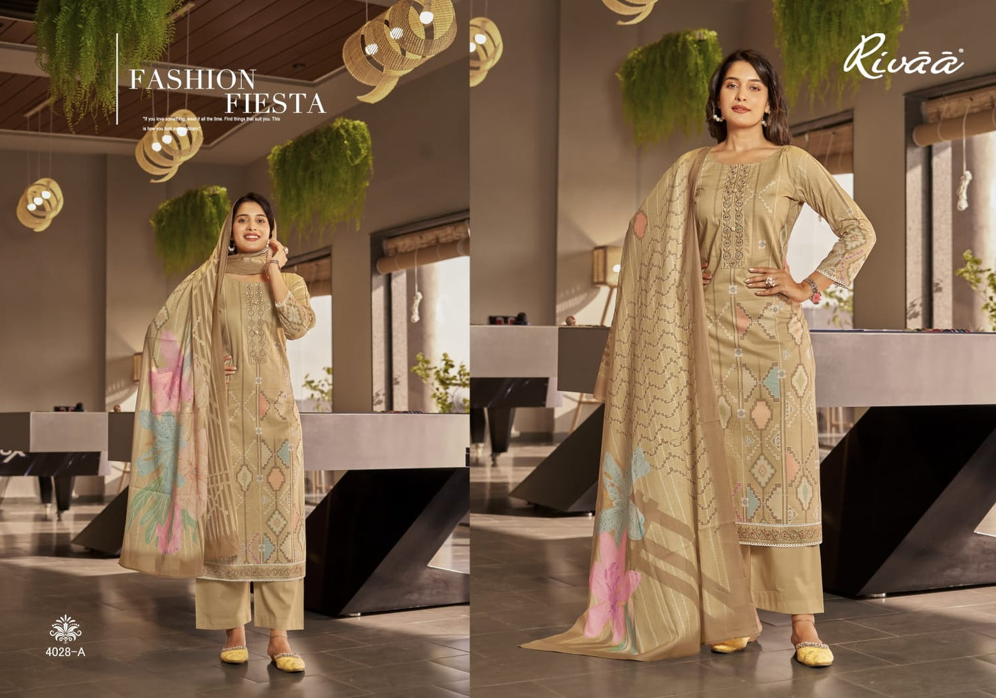 Saaz 3 Rivaa Italian Lawn Pant Style Suits Exporter Ahmedabad