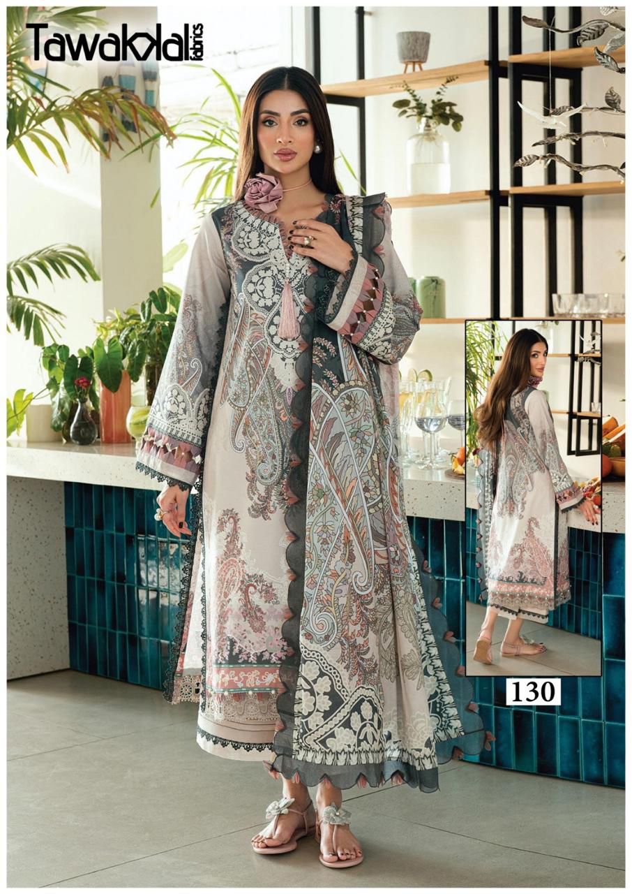 Saba Vol 3 Tawakkal Fabrics Mix Cotton Karachi Salwar Suits Wholesale