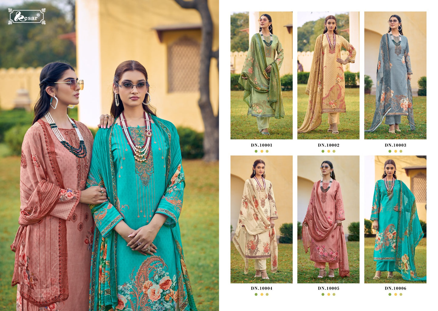 Sabina Kesar Jaam Satin Pant Style Suits Exporter Gujarat