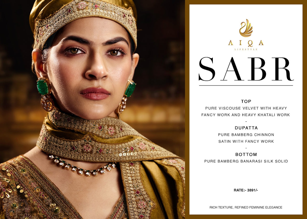 Sabr Aiqa Viscose Velvet Suits Manufacturer India