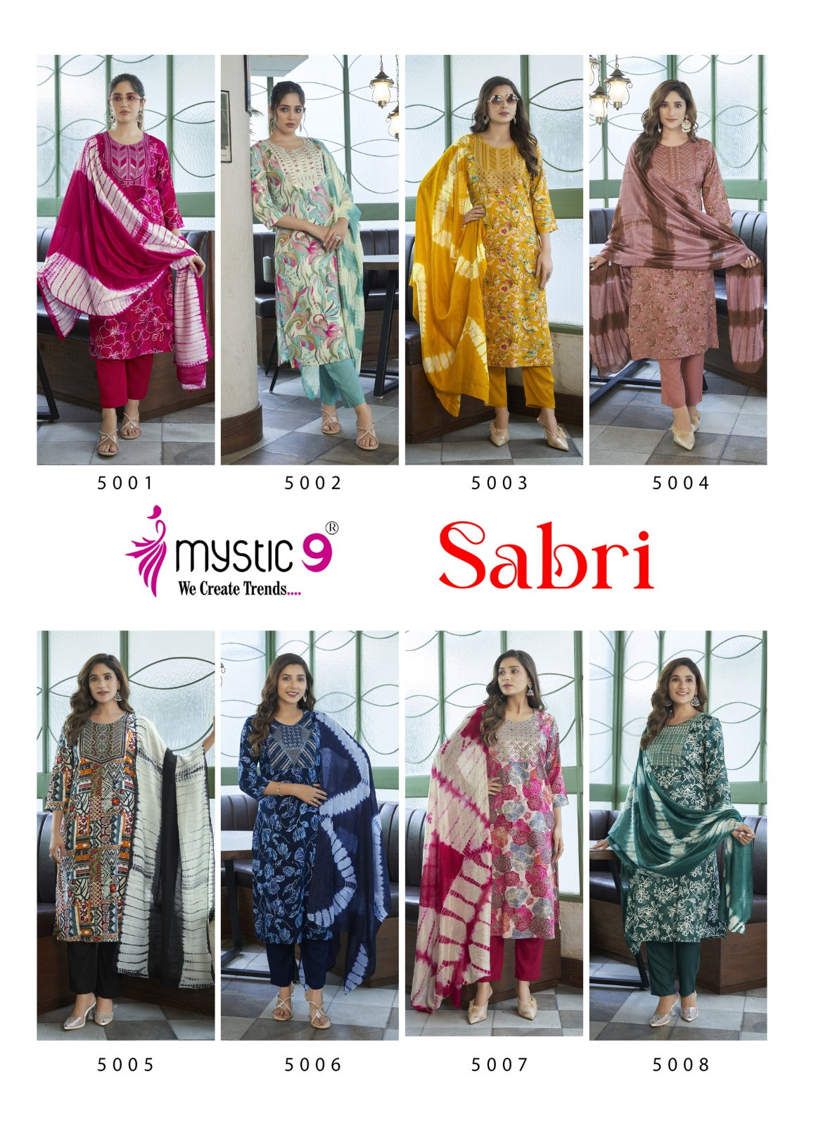 Sabri Vol 5 Mystic 9 Rayon Readymade Pant Style Suits Wholesaler India
