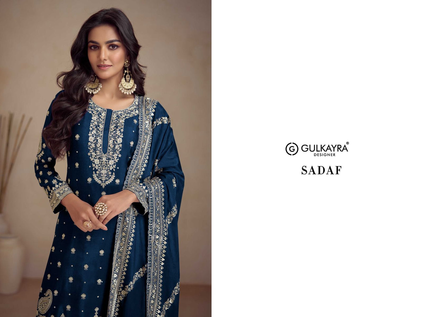 Sadaf Gulkayra Designer Chinon Readymade Skirt Style Suits Manufacturer Ahmedabad