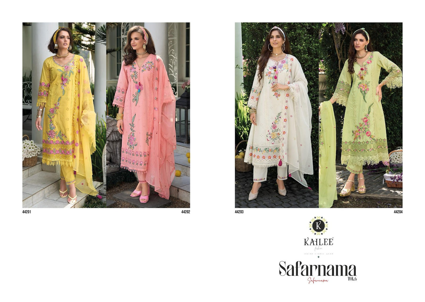 Safaranama Vol 6 Kailee Fashion Pure Cotton Readymade Suits Supplier Gujarat
