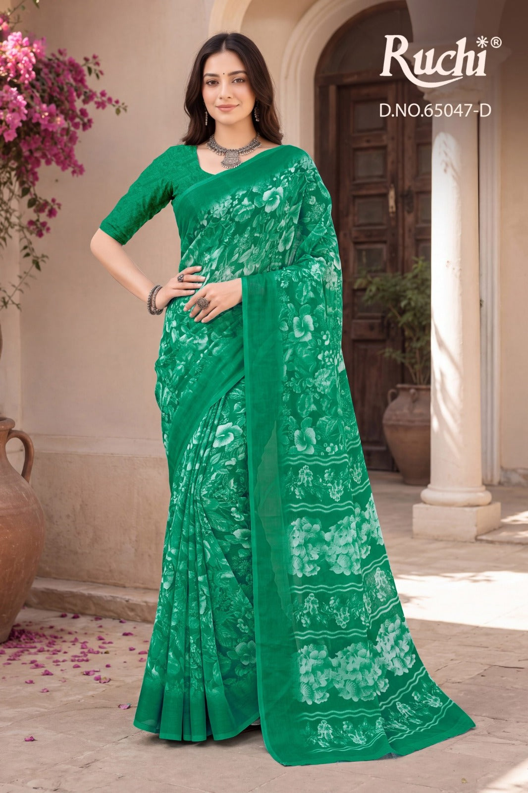 Saffron Chiffon 276 Ruchi Sarees Wholesale Price