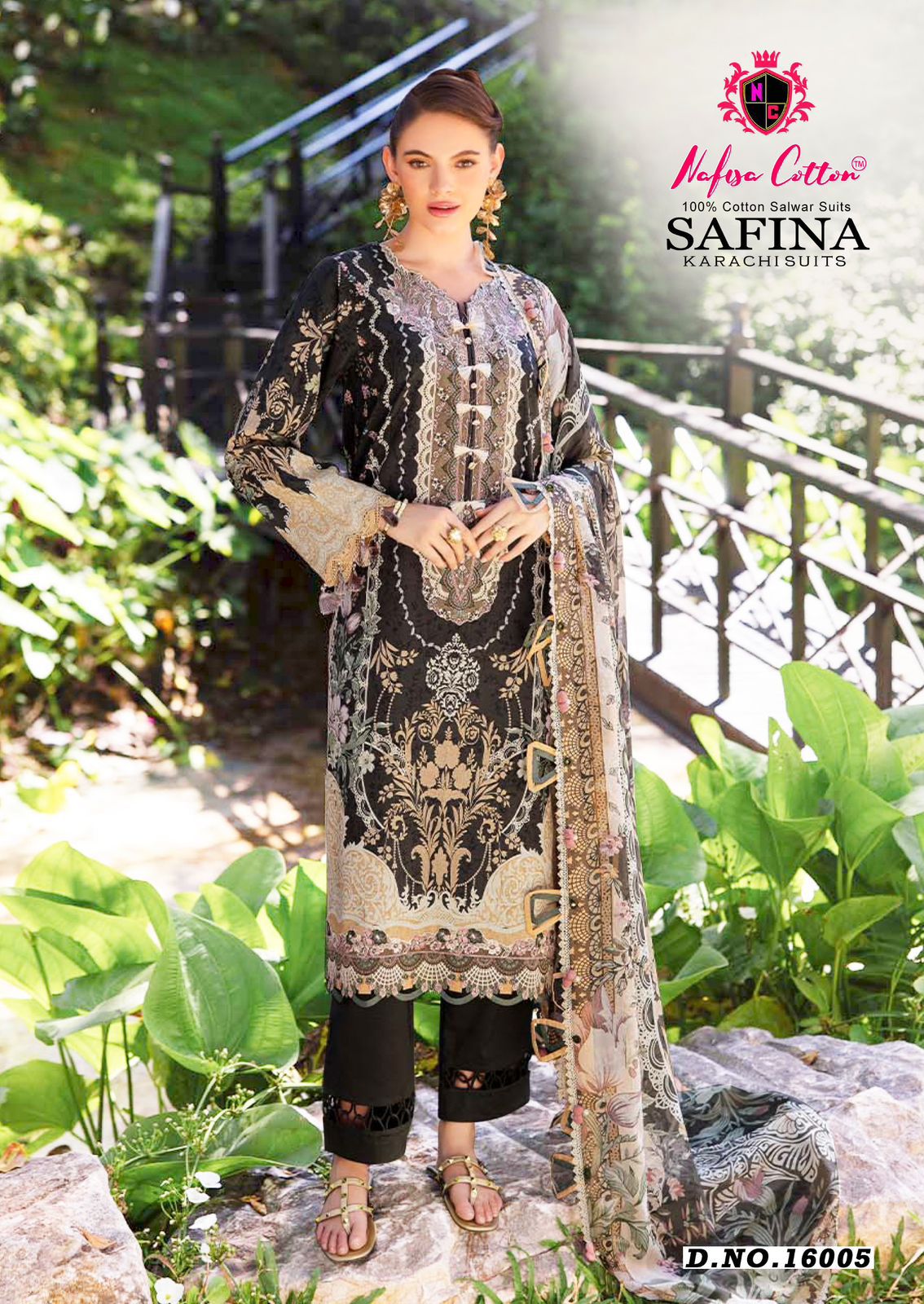 Safina Vol 16 Nafisa Cotton Karachi Salwar Suits Manufacturer