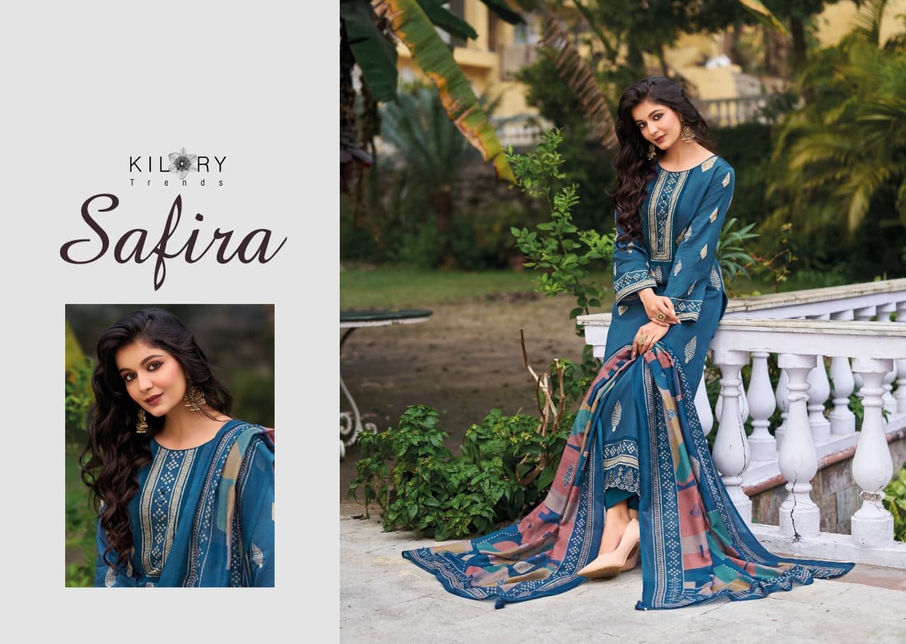 Safira Kilory Jam Cotton Pant Style Suits Wholesaler Gujarat