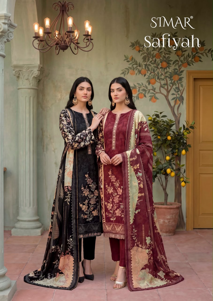 Safiyah Simar Viscose Muslin Pant Style Suits Wholesaler India