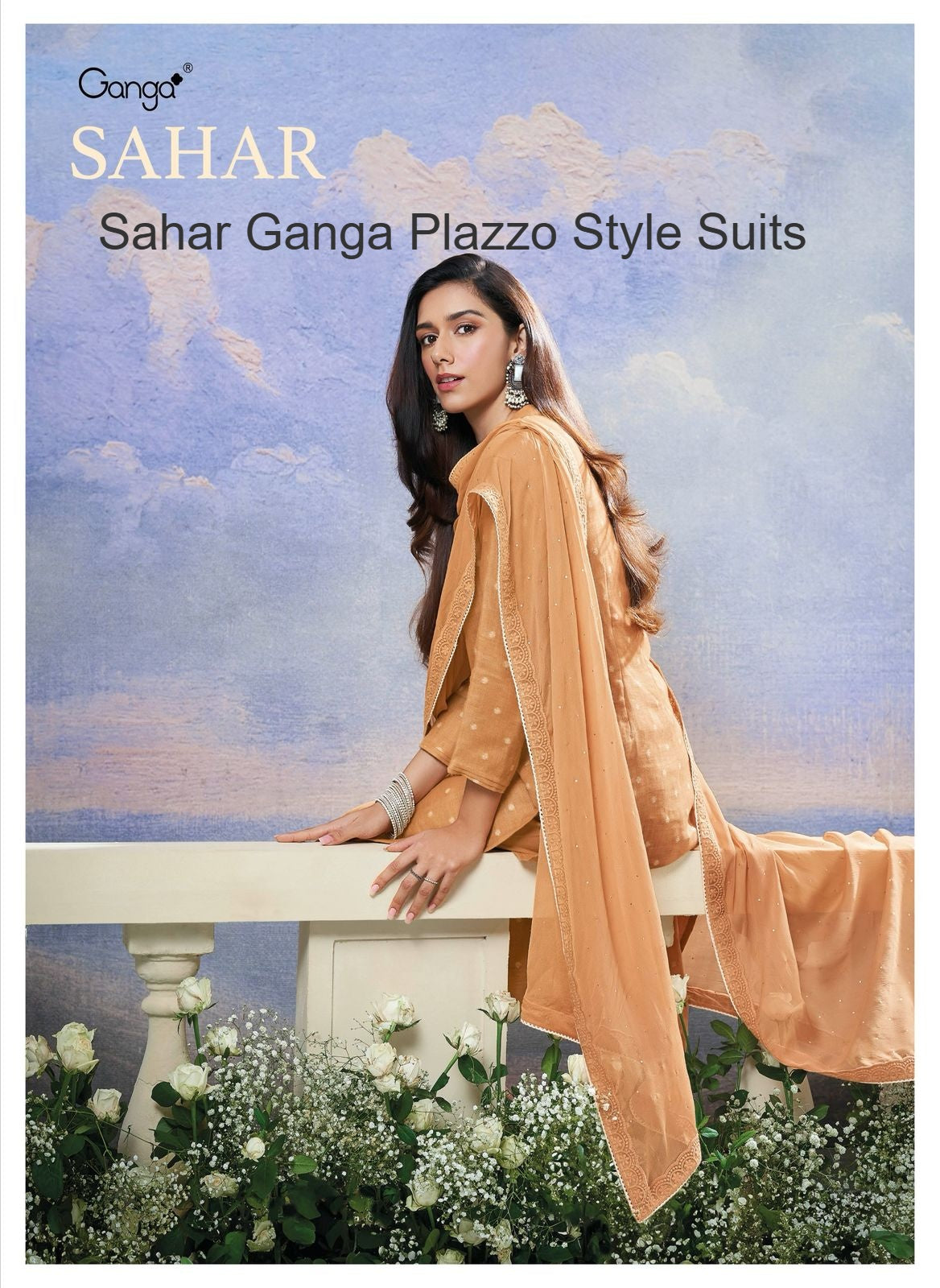 Sahar Ganga Linen Plazzo Style Suits Exporter Ahmedabad