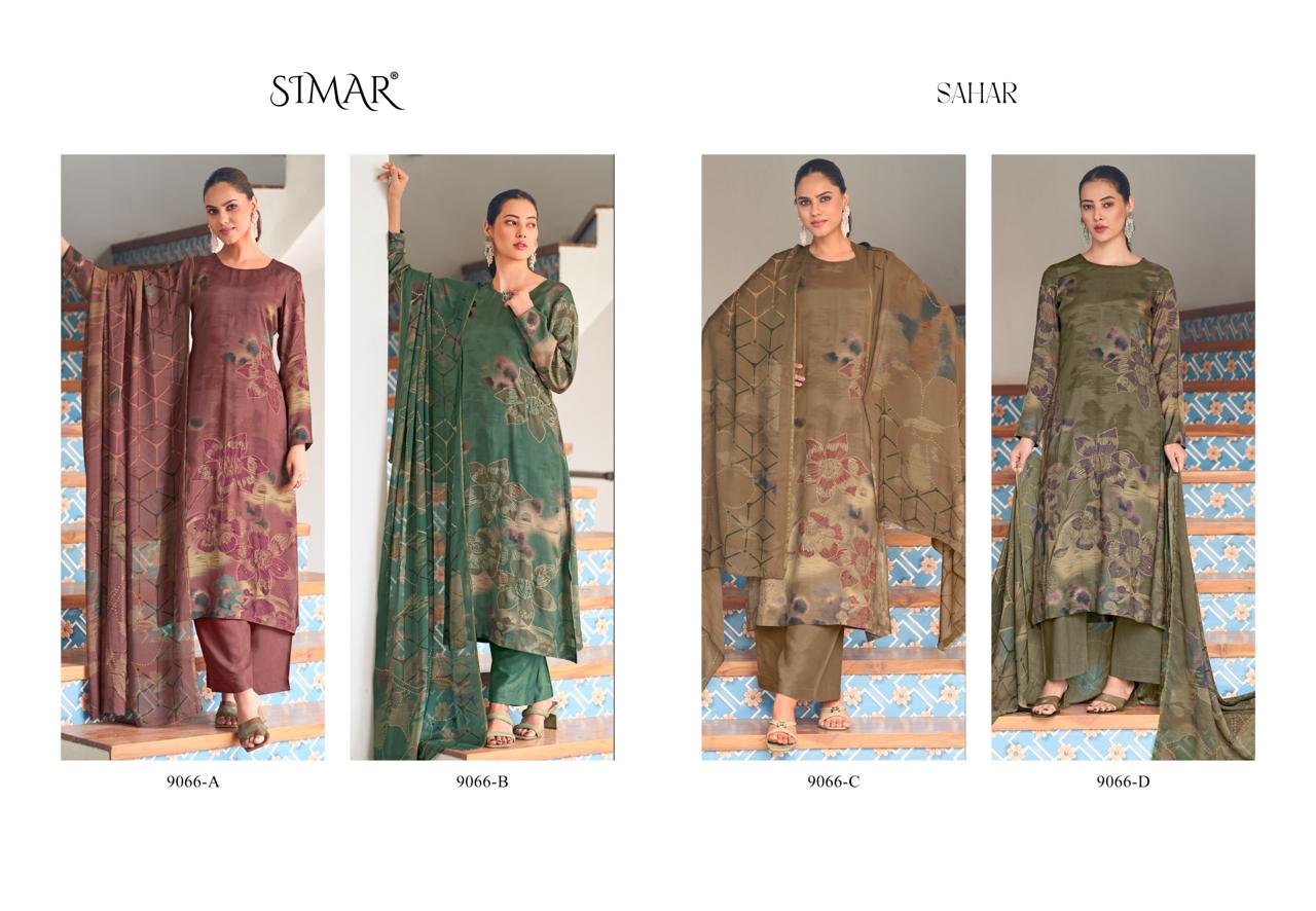Sahar 9066 Simar Viscose Muslin Pant Style Suits Supplier Gujarat