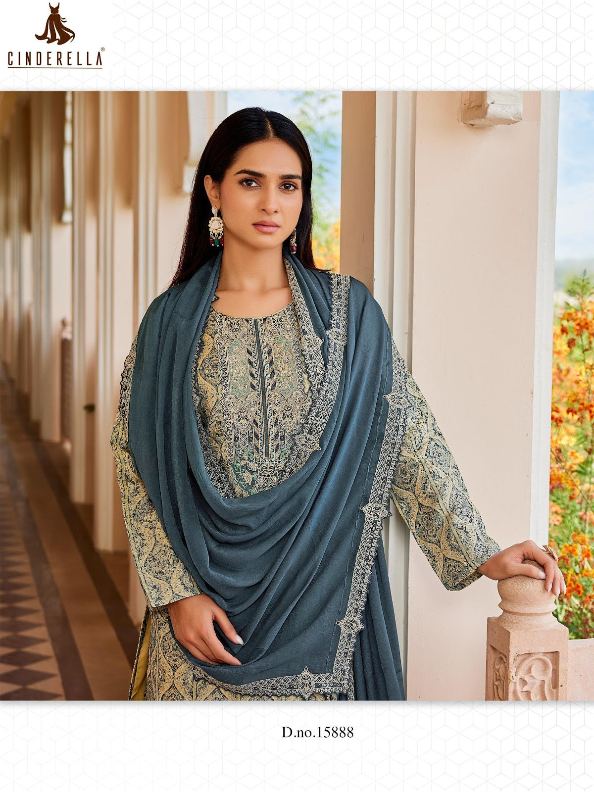 Saheli Cinderella Silk Jacquard Pant Style Suits Exporter India