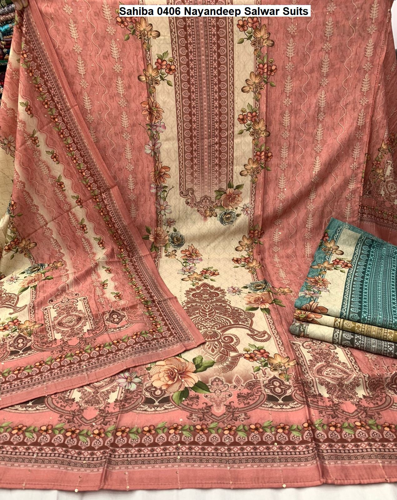 Sahiba 0406 Nayandeep Viscose Muslin Salwar Suits Exporter