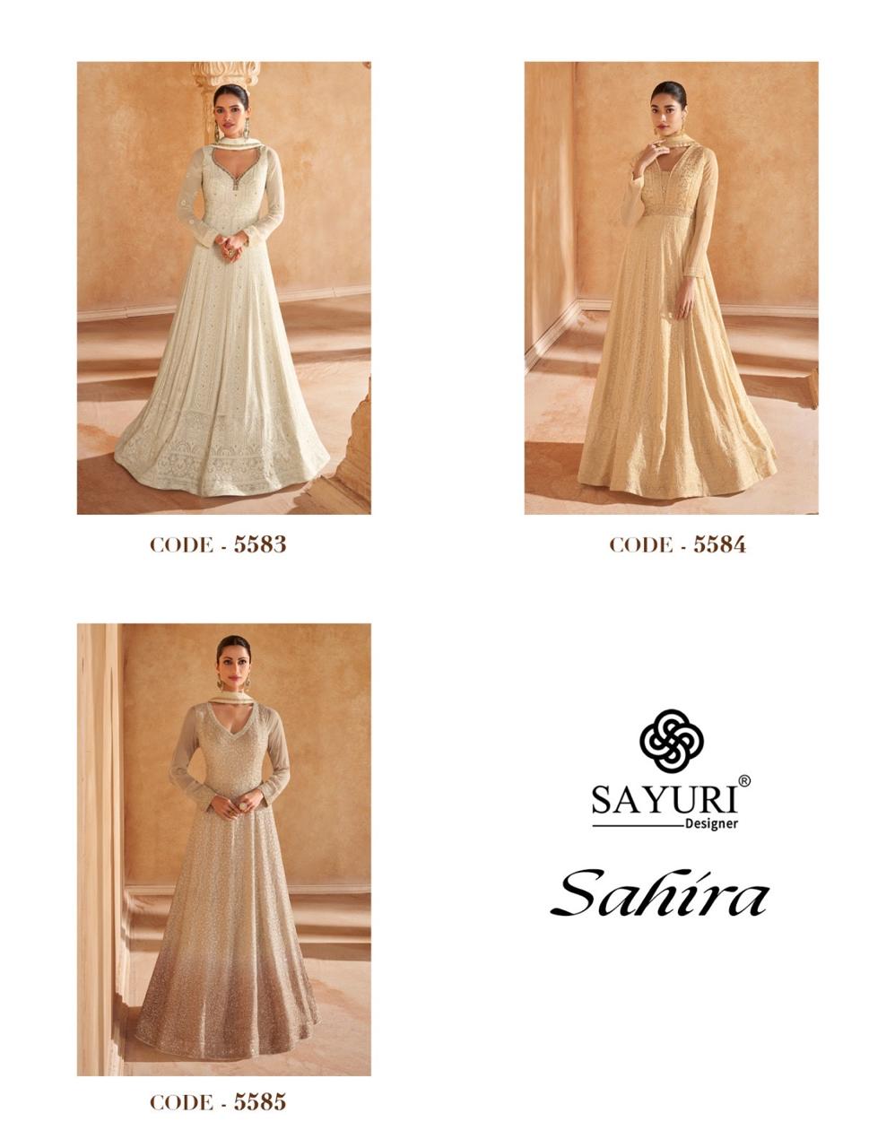 Sahira Sayuri Georgette Gown Dupatta Set Exporter Gujarat