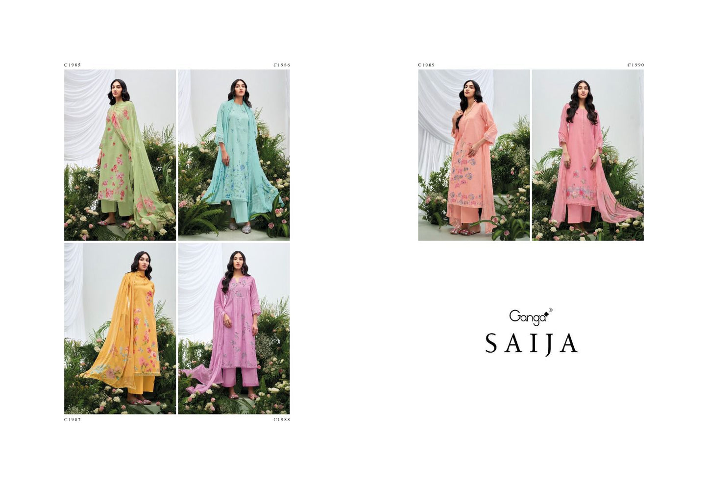 Saija Ganga Cotton Linen Plazzo Style Suits Manufacturer Gujarat