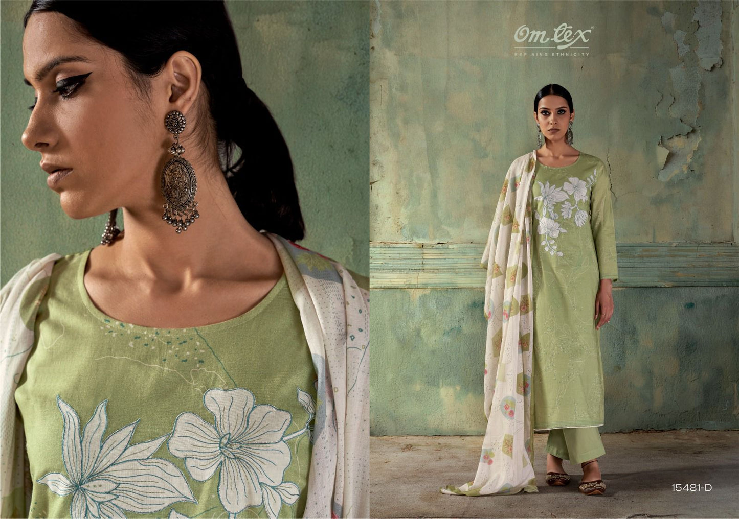 Saina Omtex Lawn Cotton Pakistani Salwar Suits Supplier Gujarat
