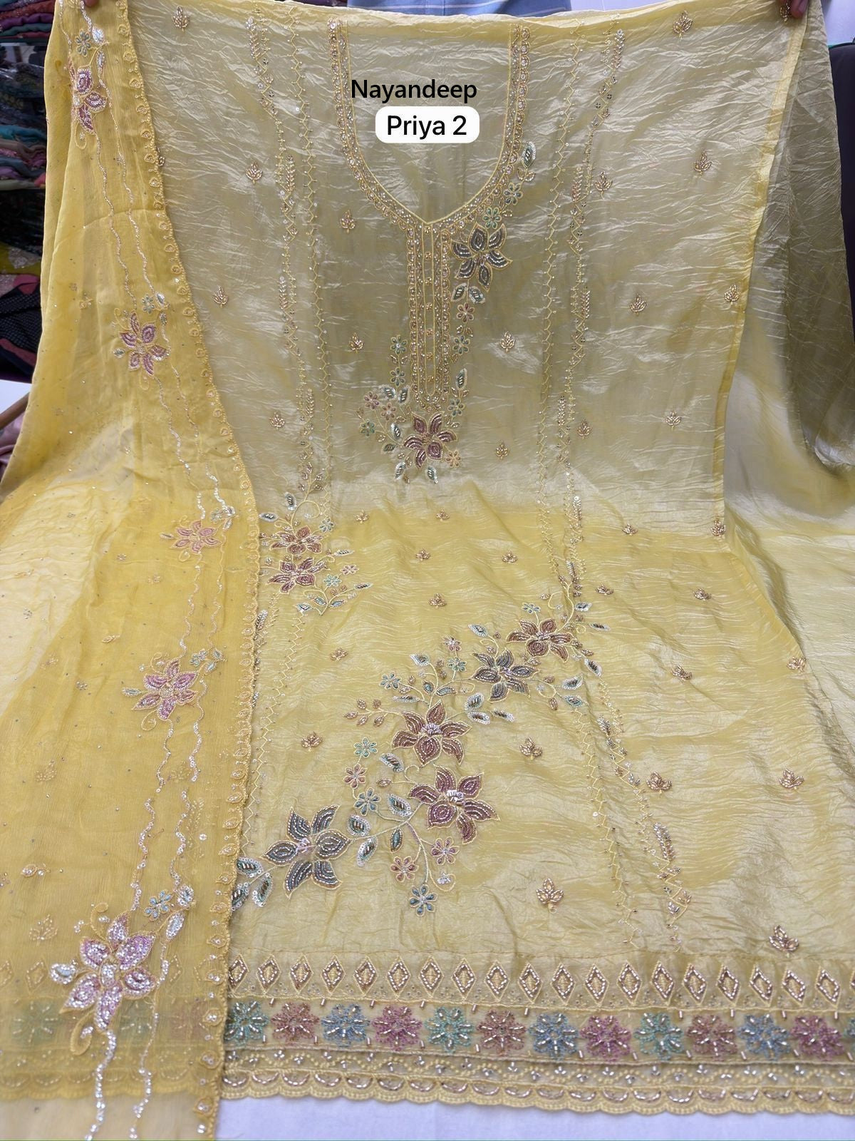 Saira-Priya Nayandeep Silk Salwar Suits Wholesaler