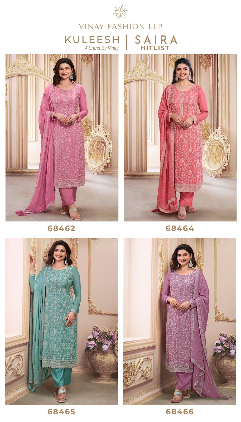 Saira Hitlist Vinay Fashion Llp Chinon Pant Style Suits Wholesale Rate
